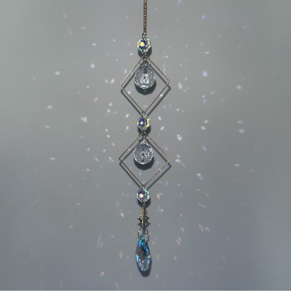 Handmade Sunburst Crystal Sun Catcher